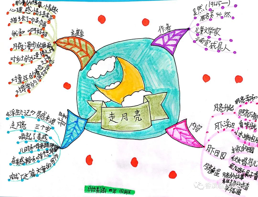 【书香四班语文特色作业展示——四年级上册】宋悦和王经实的《走月亮
