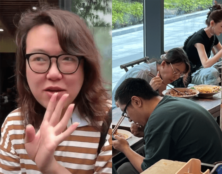 太多的网友看到了浪胃仙面馆的这组照片后,都在留言"她看起来像个老