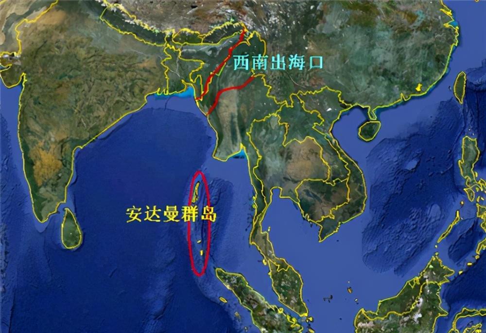 安达曼群岛,位于孟加拉湾和缅甸海之间,由于其在1789年所占领,归属于