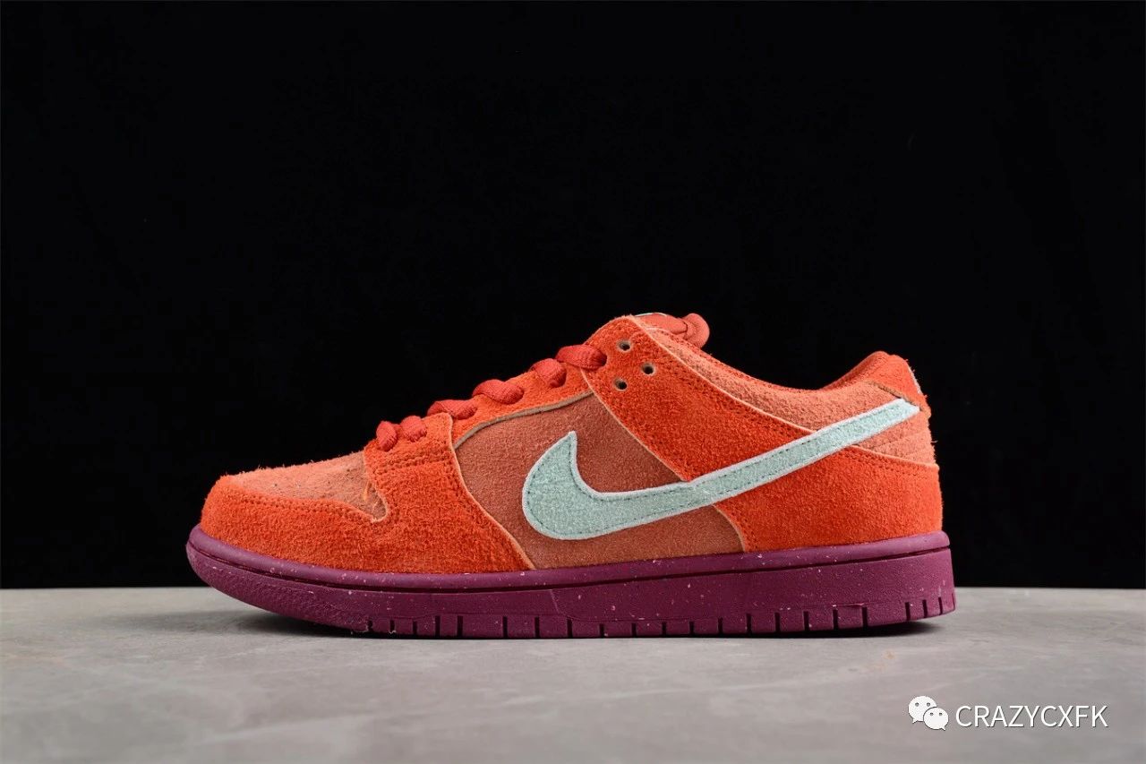 耐克nike sb dunk low mystic red 红砖土胚生胶低帮运动板鞋_层次