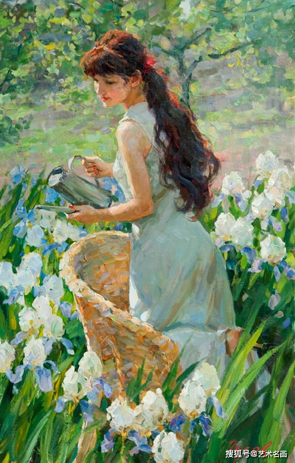 和煦的阳光温暖惬意,人物优美,景色怡人|弗拉基米尔·古谢夫_gusev