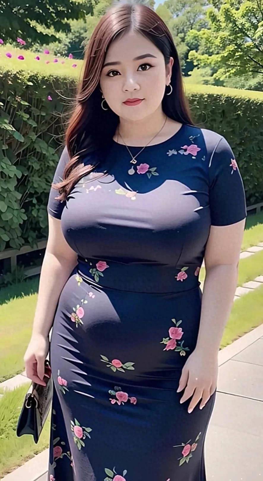 大胆的美人可以轻松穿出印花旗袍裙!_美女_穿着_魅力