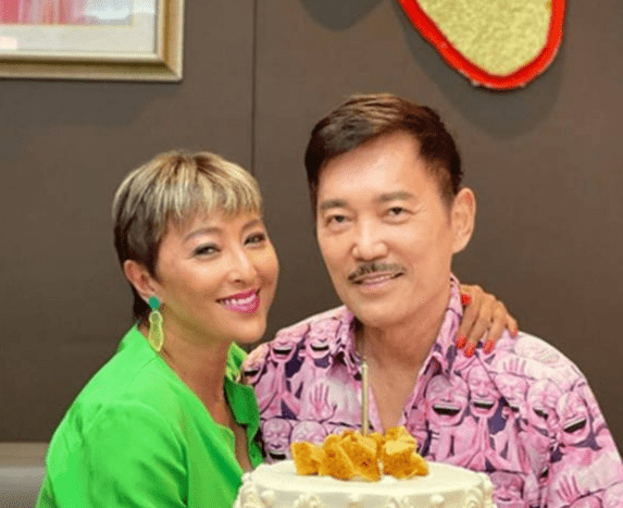 狄波拉为现任男子办寿宴,前夫谢贤也到场,不见儿子谢霆锋的身影