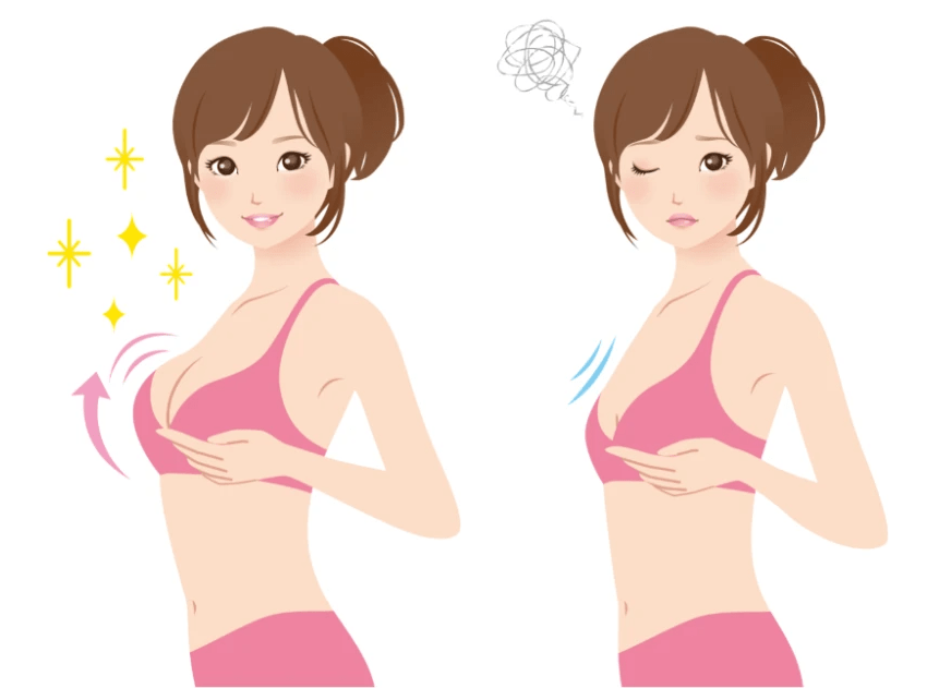 女人乳房两边图片