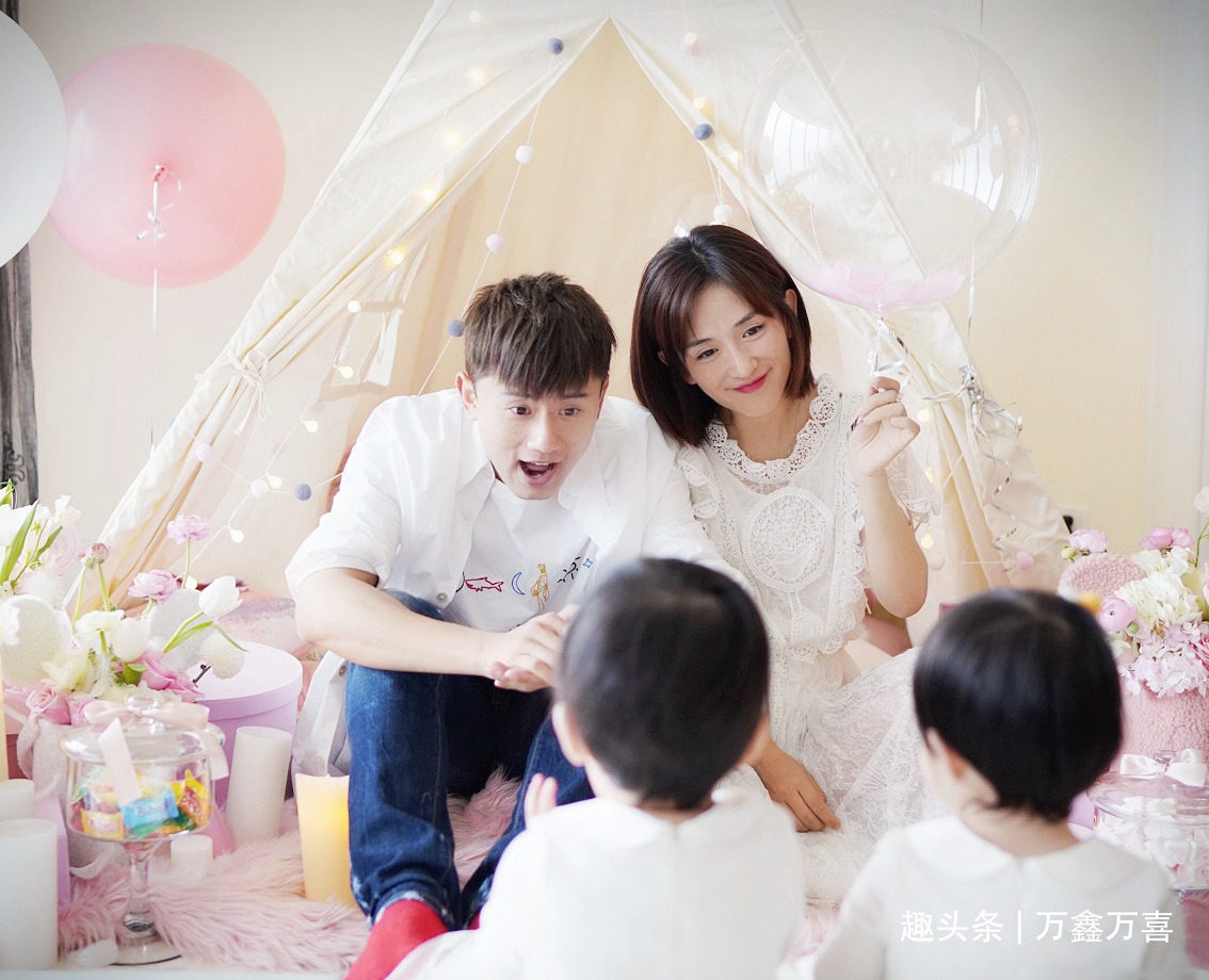 谢娜张杰3岁双胞胎女儿,看清背影照,姐妹俩的待遇为何不同?
