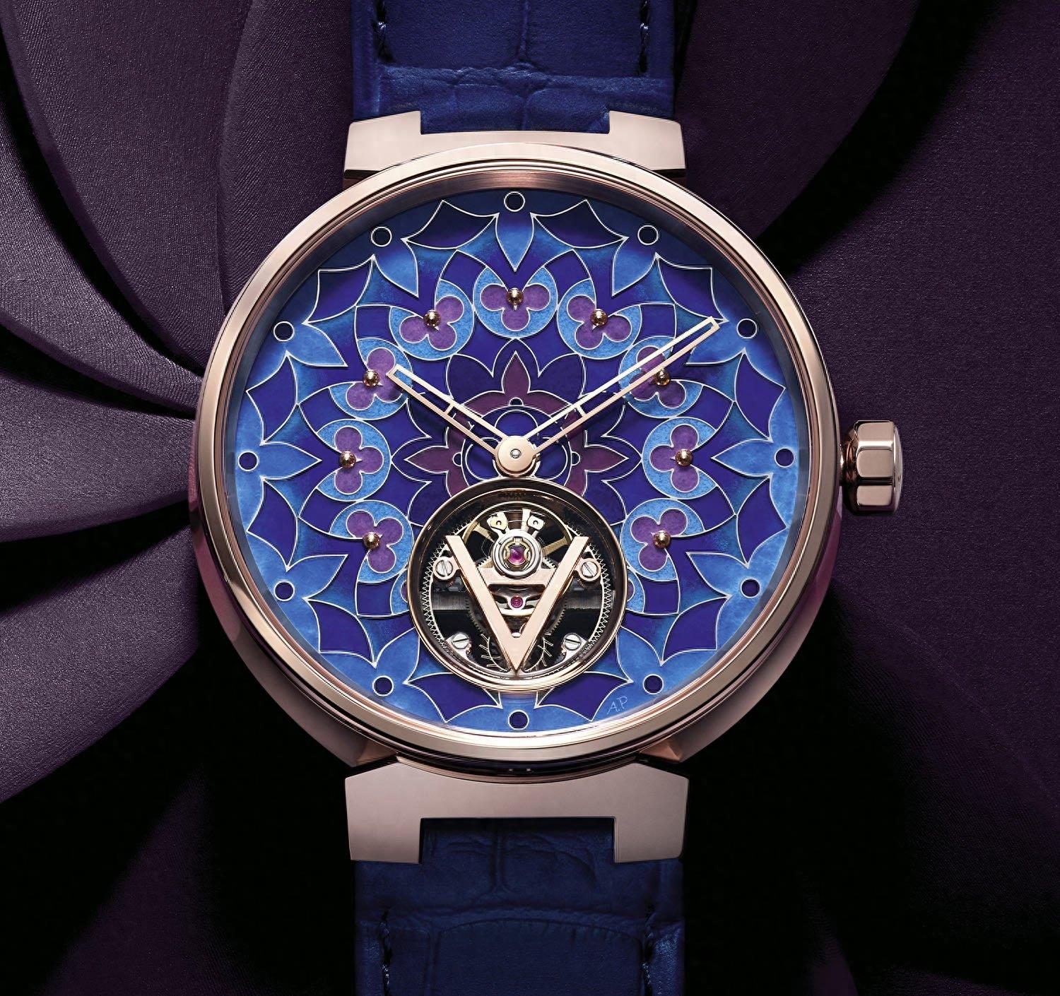 路易威登 tambour moon 飞行陀飞轮万花筒的迷人之美_表盘_珐琅_品牌