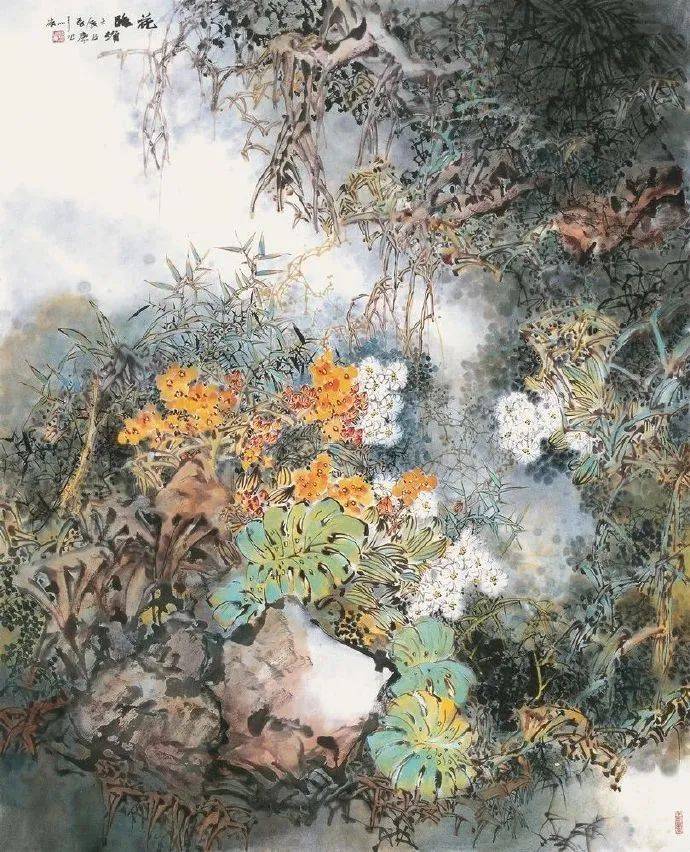 这组彩墨花鸟,完美!_赵占东_com_书画