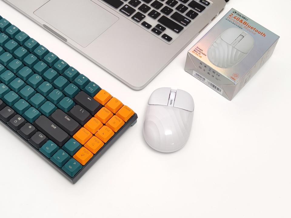 适合女生使用的达尔优水波纹无线鼠标既好看又好用!