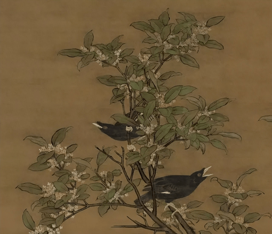 吕纪《桂菊山禽图》鉴赏_局部_写意_花鸟画家