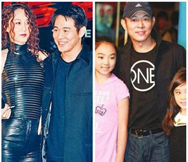 54岁李连杰全家福近照,美妻高挑风韵,女儿们都像妈同父不同命_黄秋燕