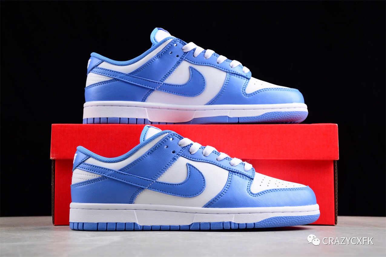 耐克nike dunk low polar blue 北极白蓝低帮运动鞋_通体_元素