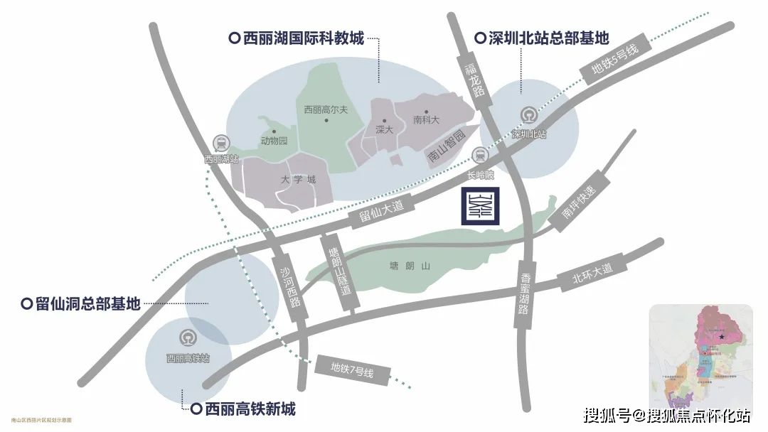 一站直抵深圳北,同时5号线接驳地铁4,7,13号线(建设中),东抵罗湖,西至