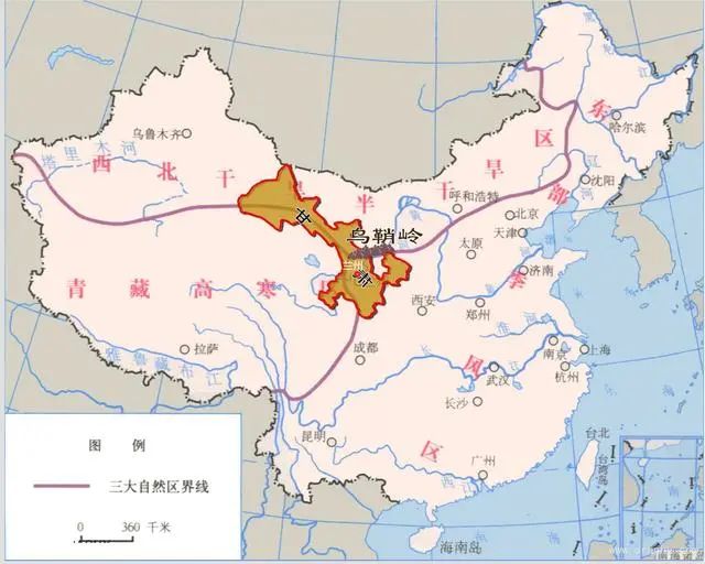 中国地图方位东南西北图片
