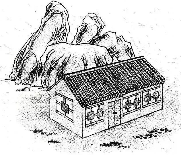 背靠贫瘠山岭的住宅被称为廉贞煞.
