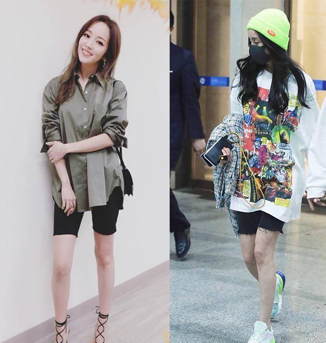 侯佩岑晒照腿比杨幂还细,被嘲p图过度双腿大小不一样_裤子_身材_不