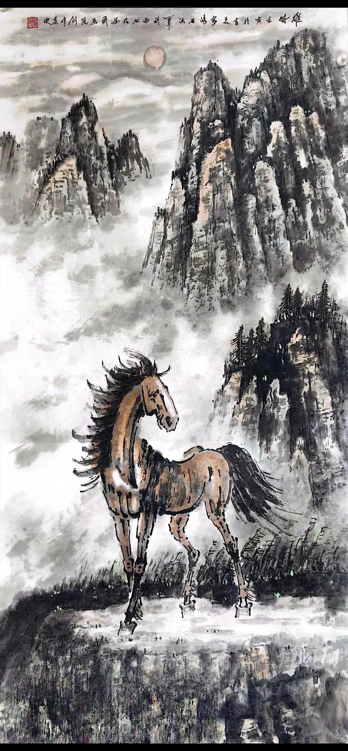 著名雕塑家实力派国画家周鸿石国画新作赏析_特质_精神_水墨