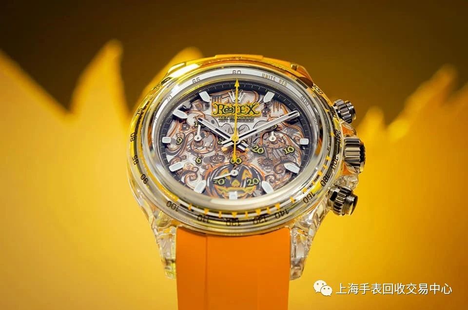 最有万圣节氛围的劳力士daytona 幽灵logo,南瓜都上身_手表_品牌_橘色