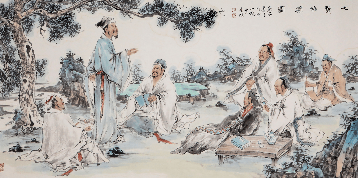 胡生旺笔下的高士人物画与古意山水完美融合_优秀奖_中国画_当代
