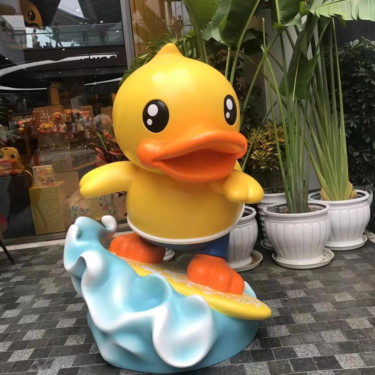 广东14年专业制作潮玩动漫玻璃钢雕塑定制生产厂家艺恒制作篇之小黄鸭