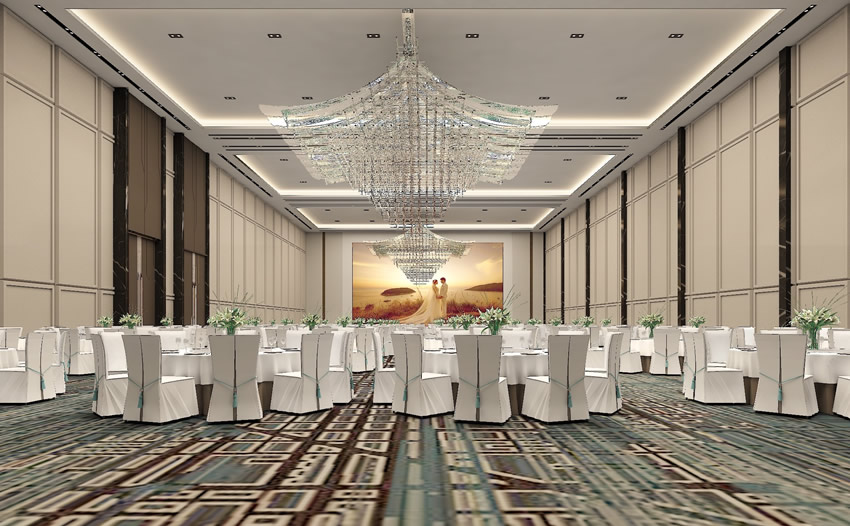 一个经过合理规划的宴会厅装修设计可以提供舒适,美观和功能性的环境