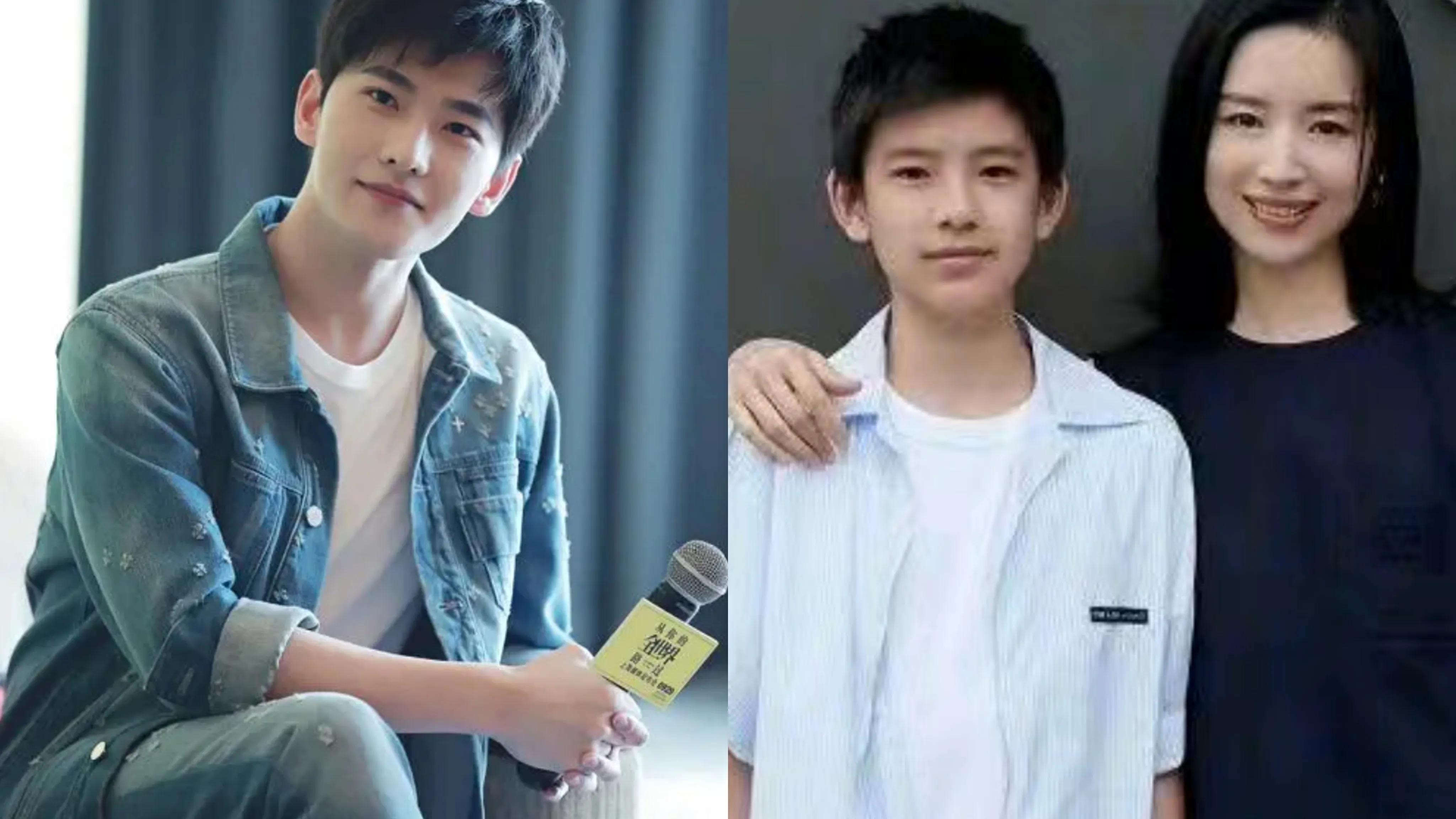 一份时尚少了一分稚气,长大后的他仔细看居然撞脸当红男明星——杨洋!