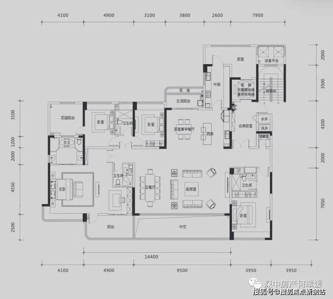 中山德商樾玺户型图图片