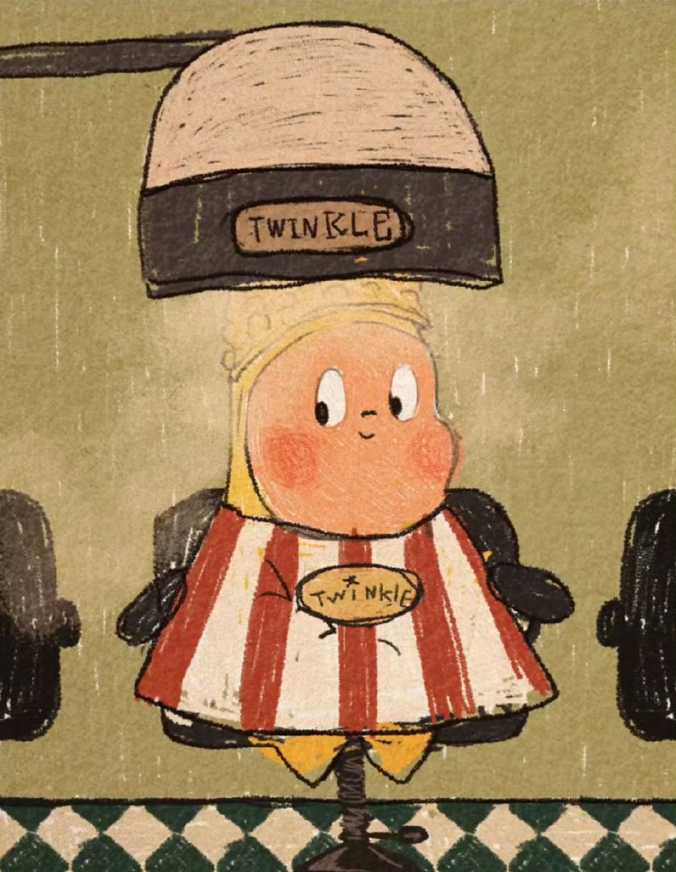 从黑暗中创造出来的星星人,照耀整片夜空|磨金石教育分享插画师_阿力