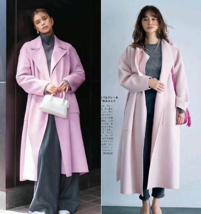 粉色 灰色,冬天的完美色彩组合!_时尚_外套_毛衣