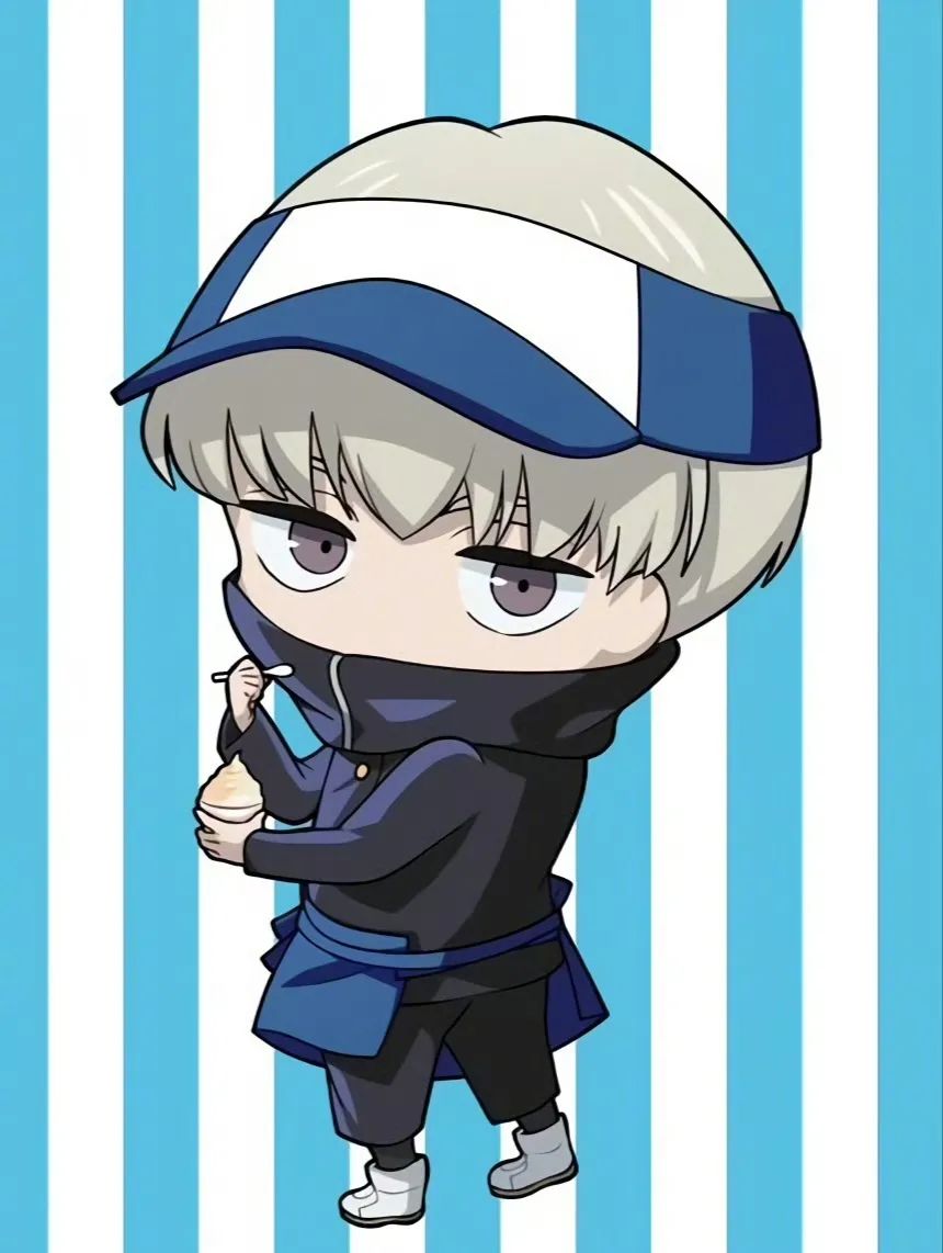 咒术回战q版立绘,五条悟舔嘴萌萌哒,伏黑惠太傲娇了