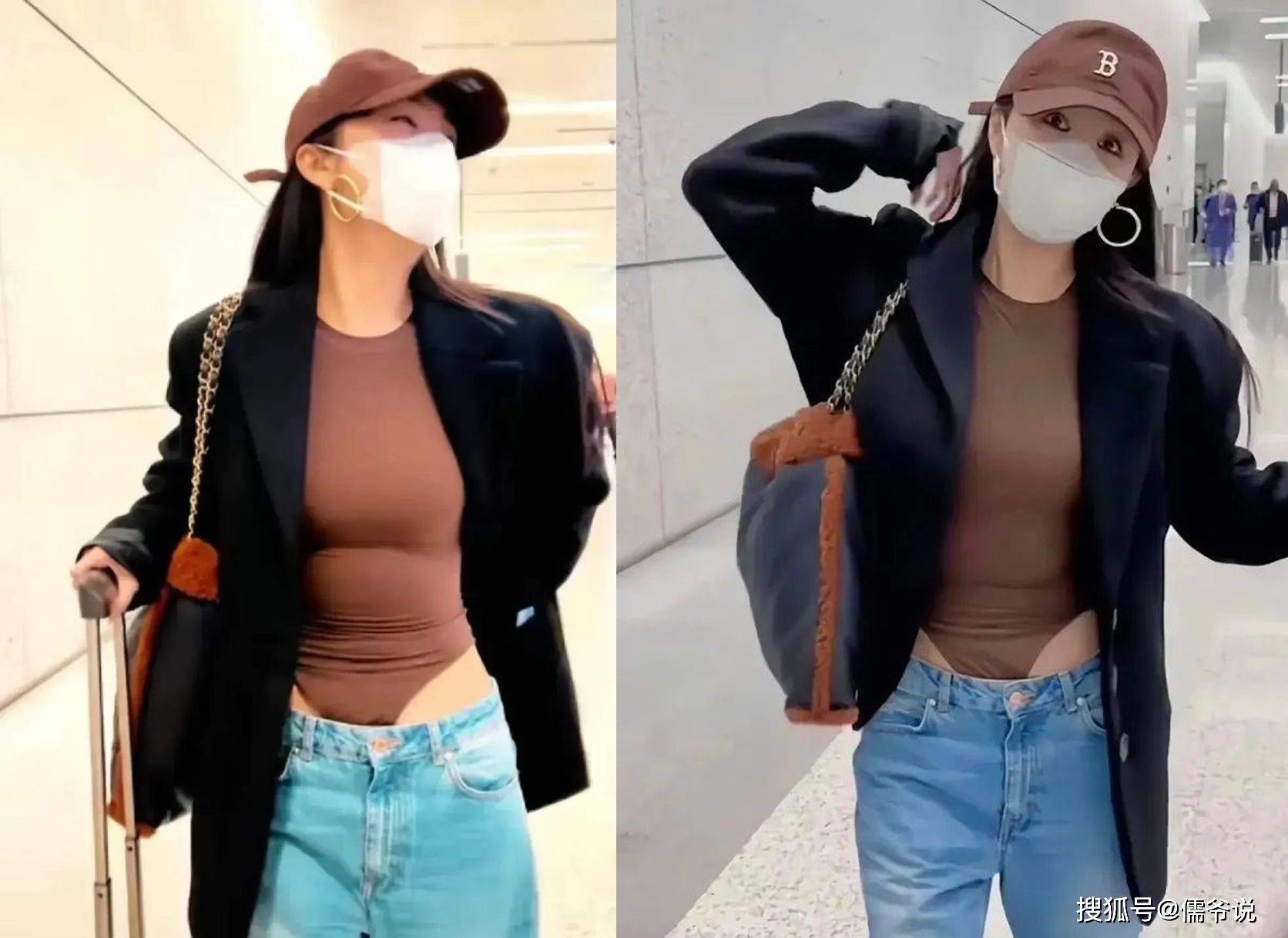 秀美背,露胸轮廓,晒胯肌肤,黄晓明前女友李菲儿靠擦边炒话题_身材