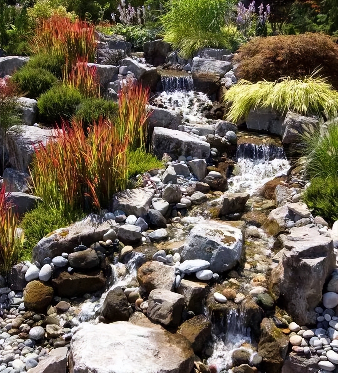 庭院旱溪景观怎么做?其实很简单哦~_水景_时候_素土