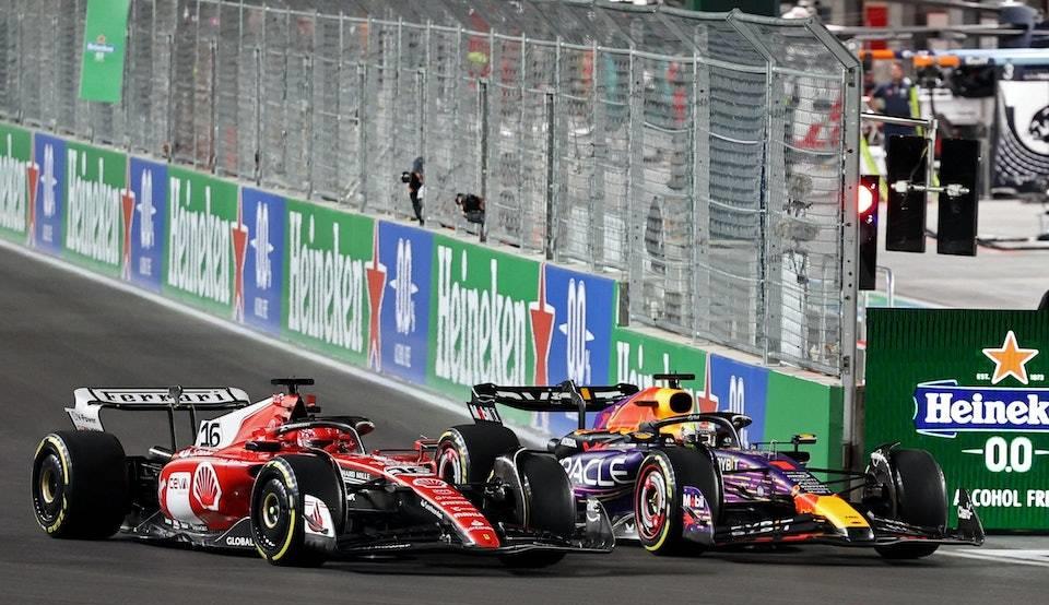 f1拉斯维加斯:维斯塔潘遭罚时 撞车,勒克莱尔极限超车成最佳!
