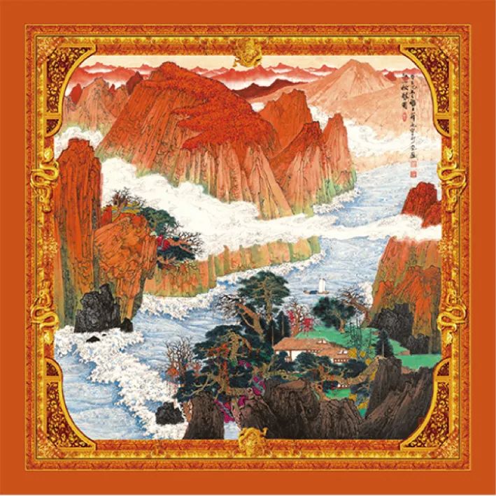 60cmx70cm作品名:《江山秋醉》当代国际著名画家:薛亮薛亮 当代国际