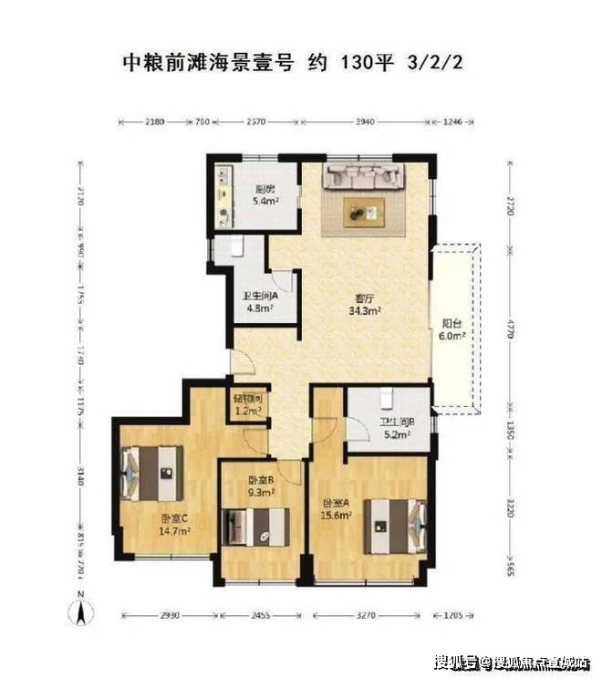 中粮海景壹号391户型图片