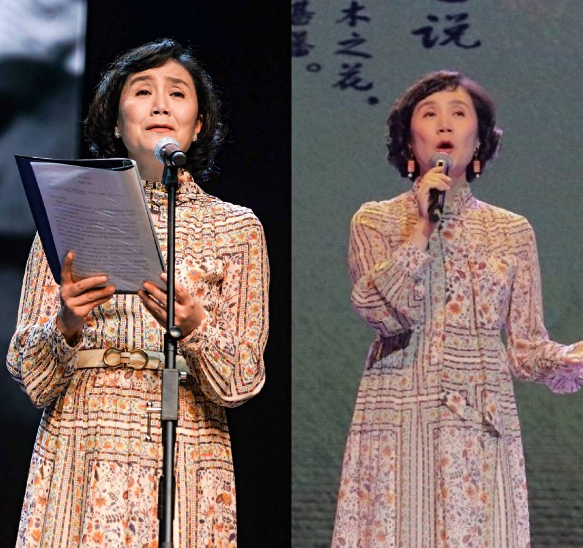 肖雄严晓频穿得真像亲姐妹,毛开衫 半身裙,默契清雅又洋气_衣服_裙子