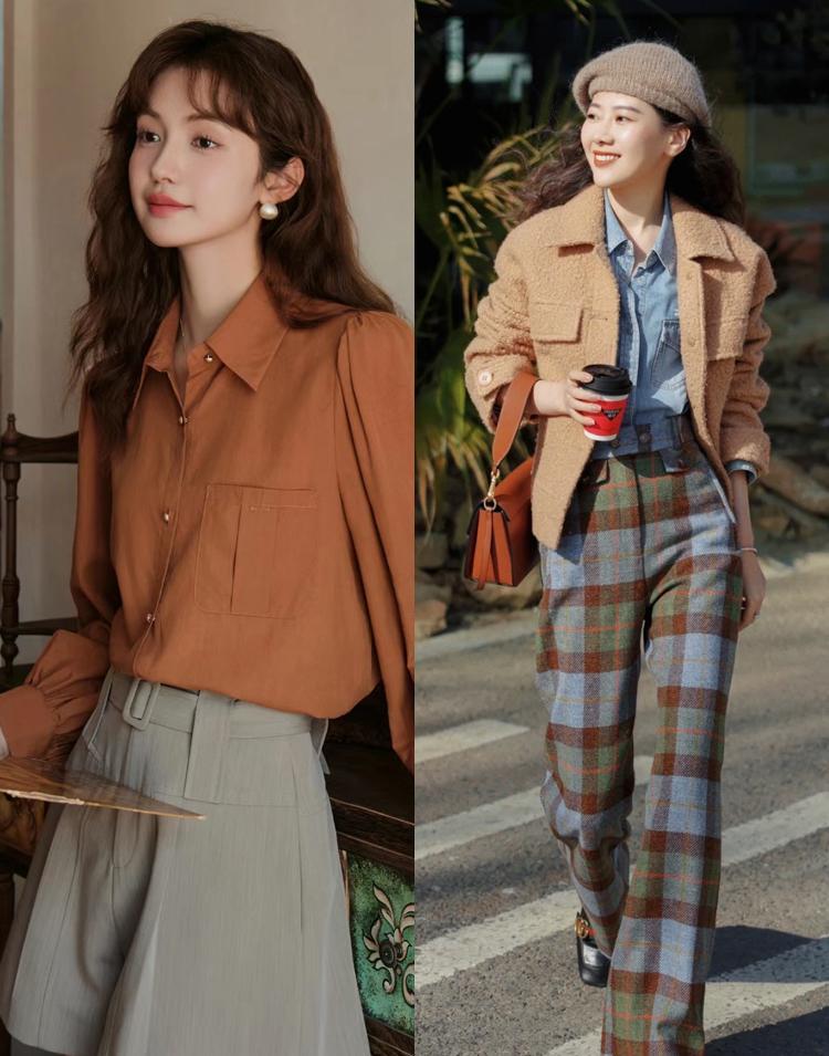 如果你的衣服以棕色为主,我建议你尝试搭配浅蓝色或天蓝色的衣服.