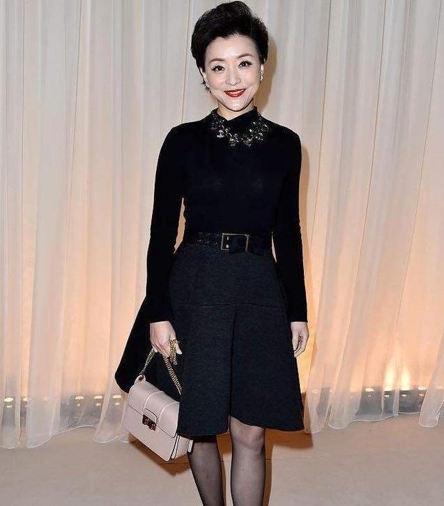 杨澜展示小女人的一面,黑色丝袜搭配修身连衣裙分外迷人!