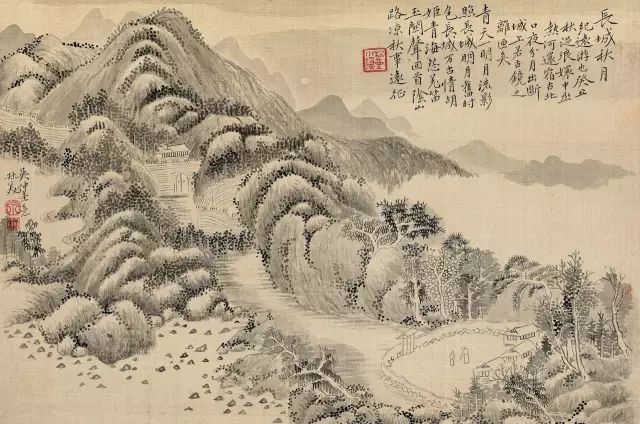 清代画家钱杜的诗意山水画册_劳生久_花海_扁舟