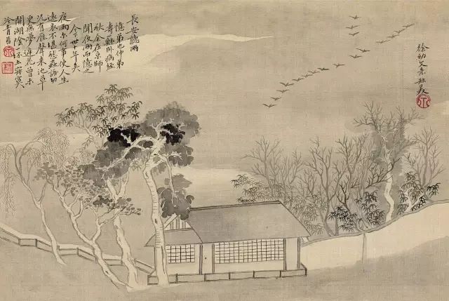 清代画家钱杜的诗意山水画册_劳生久_花海_扁舟