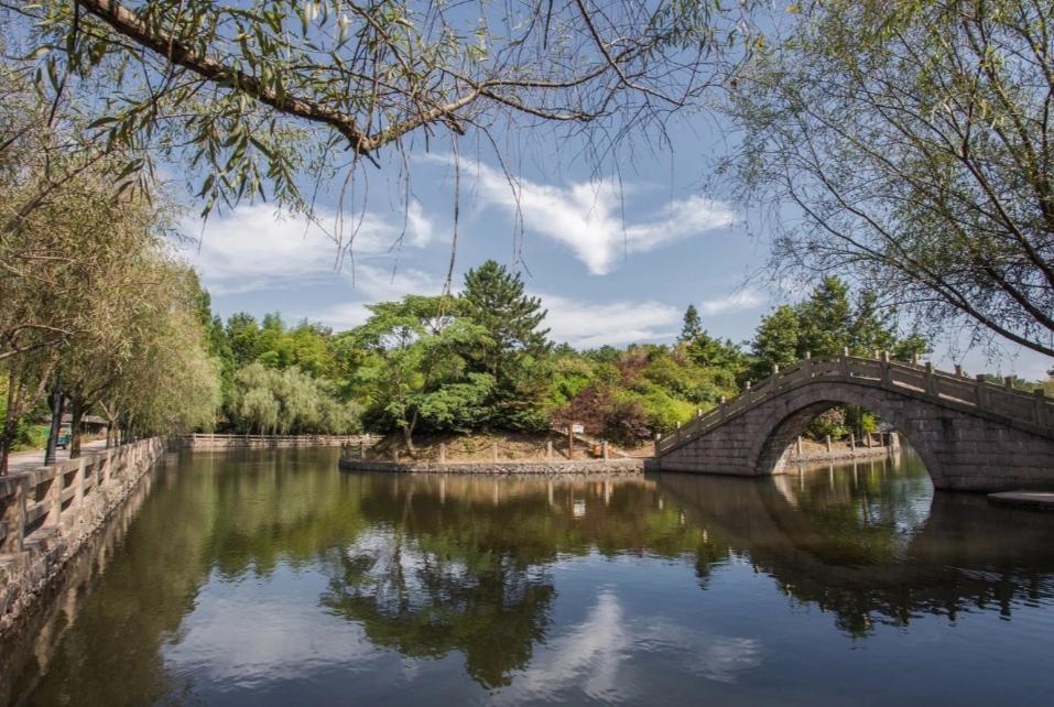 上海普陀长风公园景色如画_草坪_景点_休闲