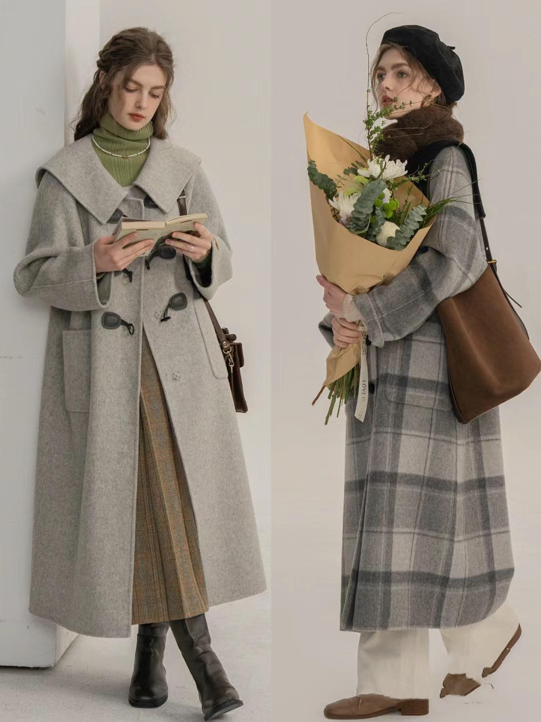 今年流行"毛呢大衣叠穿",很适合职场女性穿搭,既保暖又好看_时尚_魅力