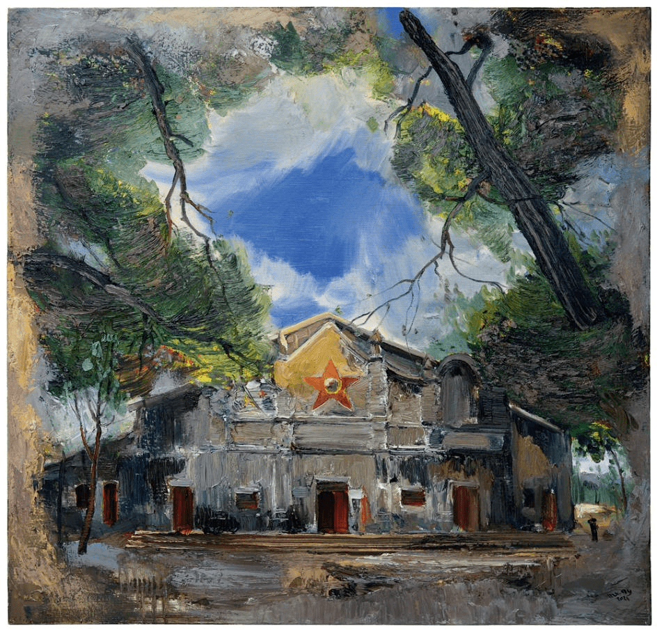 孟新宇讲座《太行山上》| 商丘师范学院_cm_布面_油画