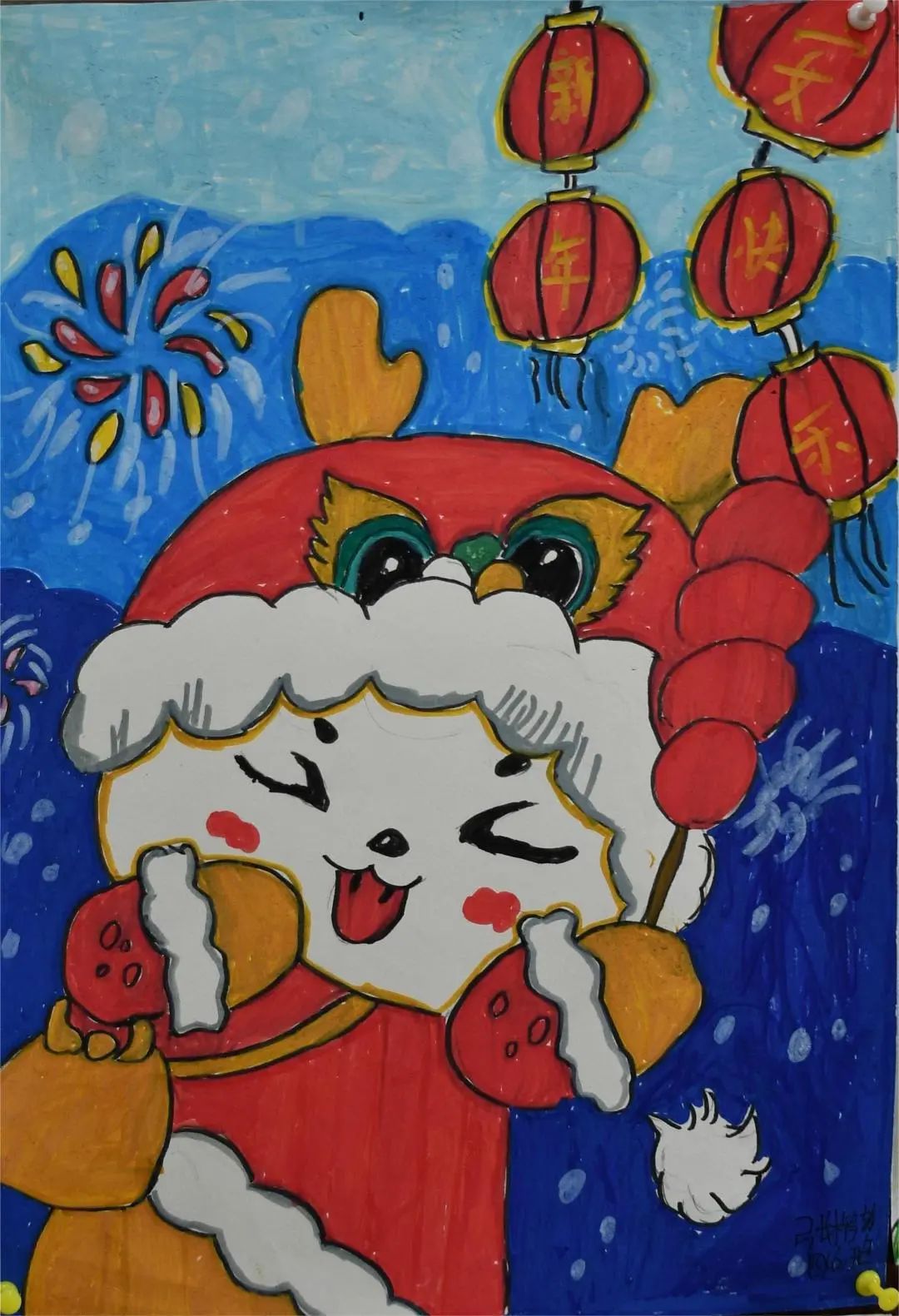 龙行龘龘向未来——清丰县明月湖小学元旦书画展_作品_生活_文化