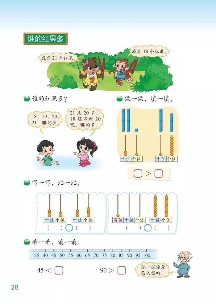 一年级下册的数学书图片