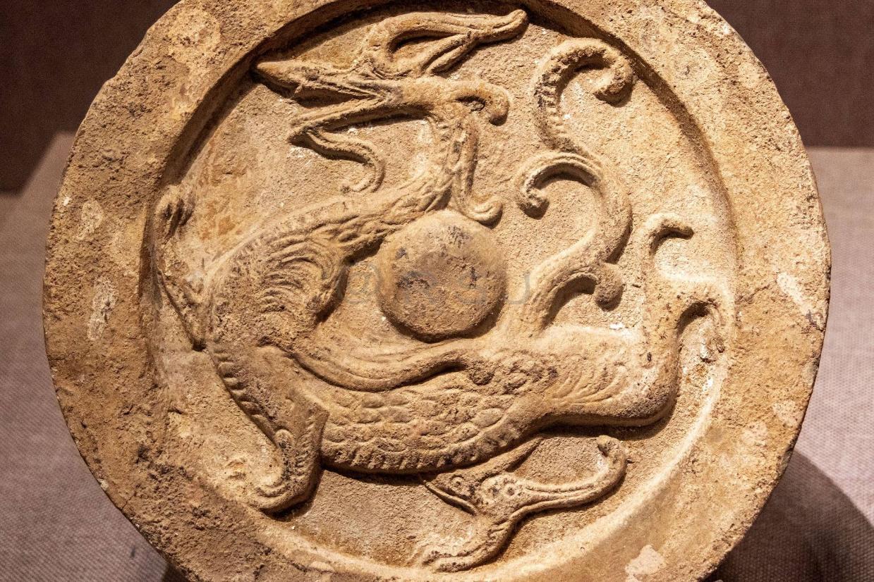 汉代“四神”瓦当：纹饰精美，栩栩如生丨河南博物院_星宿_图案_公元前