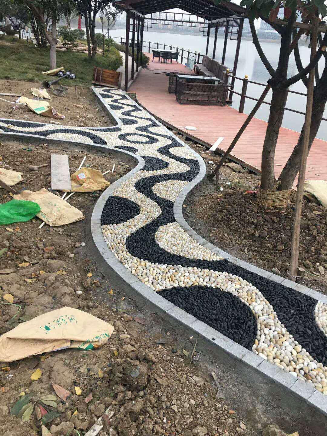 雨花石铺地面效果图图片