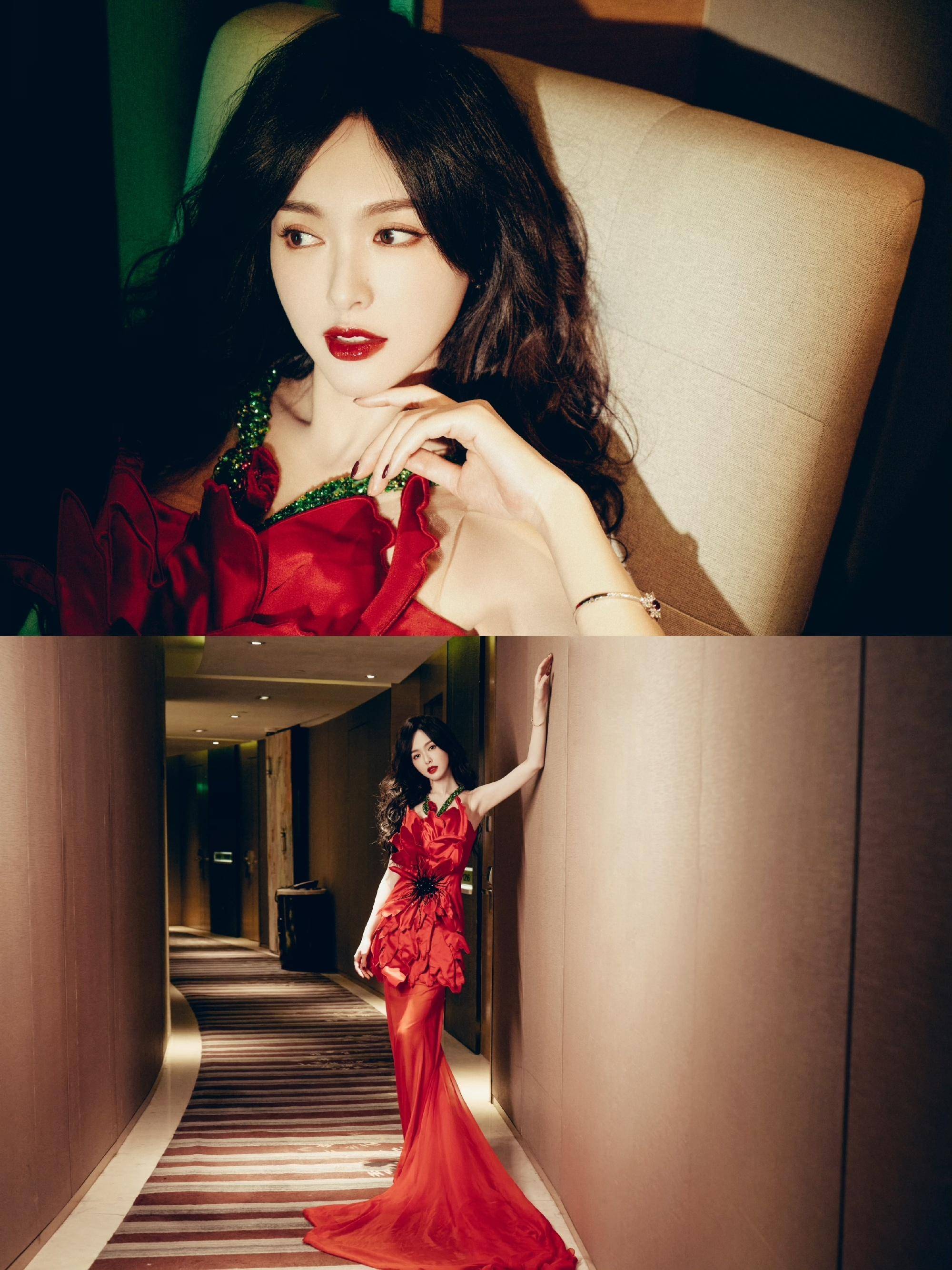 穿中国红跟胡歌跨年合唱嫩得像少女,不怕罗晋吃醋_效果_西装_身材