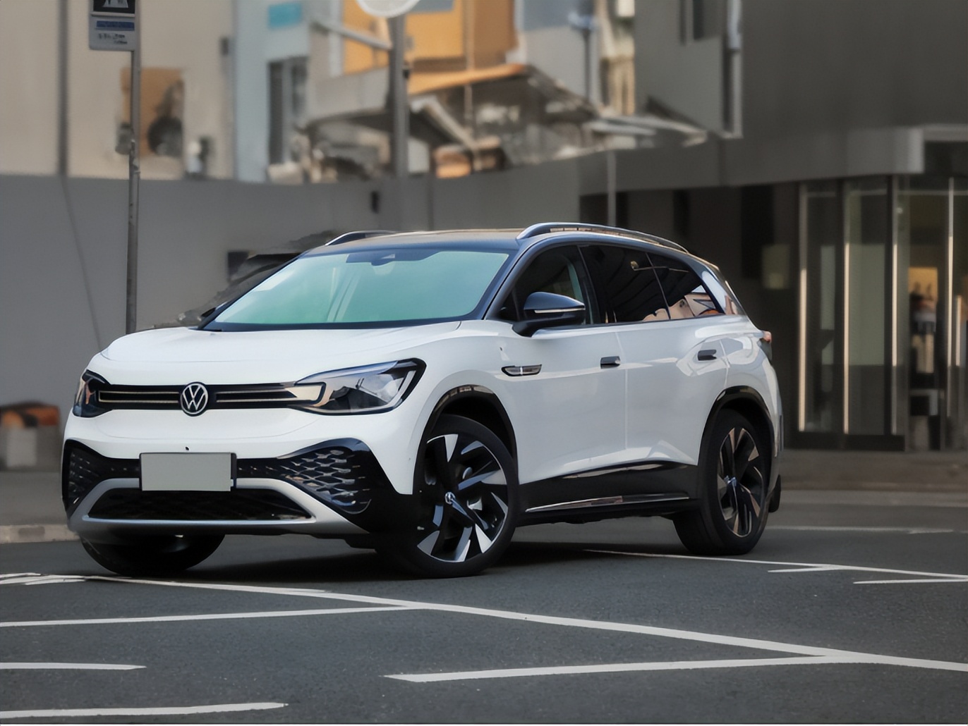 大气的内饰设计在内饰方面,一汽-大众id.6 crozz的5.