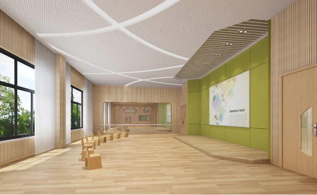 园内设施齐全,设有音体活动室,创意美术室,探索科发室,共享阅览室等多