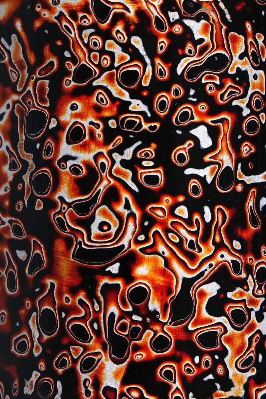 「漆器 | 笔筒」 以印度小叶紫檀老料为底胎,以黑,橙,金等矿色大漆